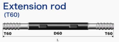 China T60 D60 Edelstahl-FelsenBohrstange 1525mm Durchmessers 60mm zu verkaufen