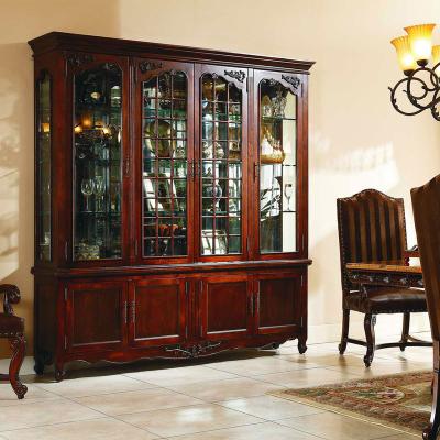 China Classic Factory Furniture Wholesale Solid Wood Carving Luxury Cabinet Design Wine Cabinets Solid Wood Living Room Furniture for sale