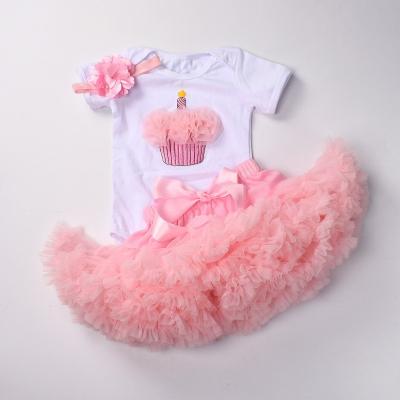 China Customized Anti-Static LOGO Skirt TUTU Romper Baby Kids Romper Jumpsuit LFBST021 Baby Romper Set Tutu for sale