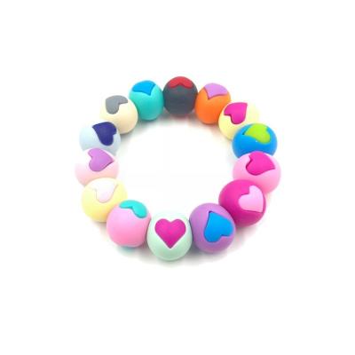 China Wholesale Durable DIY Food Grade Silicone Teething Beads Bulk Silicone Teething Beads For Jewelry for sale