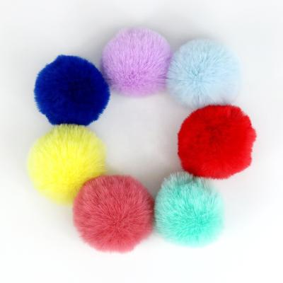 China 6/7/8cm Eco-friendly SOFT Furry Faux Rabbit Hair Ball Pompom Faux Rabbit Fur Balls For Phone Key Chain Charm for sale