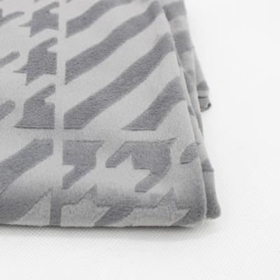 China Antistatic Jacquard Heart Printed Embossed Soft Suede Minky Boa Fabric for sale