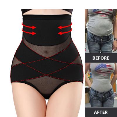 China Cross Trainer Shapewear Women Breathable Hot Sales Compression Body Shaping Slimming Mesh Underwear Waist Trainer High Waist Tummy Control for sale