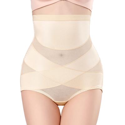 China Wholesale Breathable High Cross Compression Shapewear Custom Women Waist Trainer Slimming Mesh Breathable Underwear Tummy Control Waist Trainer for sale