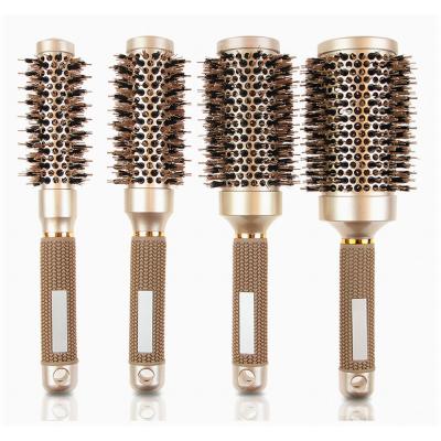 China Private Label Boar Natural Blend Hair Brush Pad Customized Nylon Heat Resistant Straightening Ceramic Ionic Hair Brush for sale