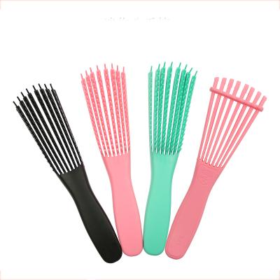 China Home Eight Claws Comb Wet Comb Detangling Hair Comb Custom Logo Strip Haircut Wet Comb for sale