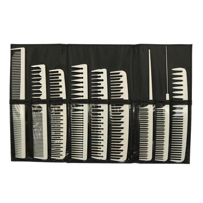 China Home White Hair Comb Set Carbon Fiber Salon Barber Hair Cutting Comb Set Factory Price for sale