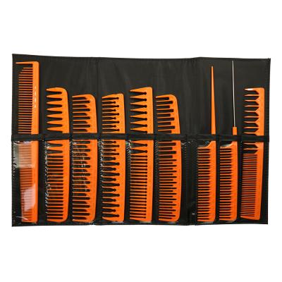 China Professional Salon Baber Home Comb Set Heat Resistant Carbon Haircut Comb Wholesale for sale