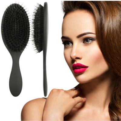 China Boar Hot Oval Nylon Bristle Mixing Hair Paddle Pad Air Cushion Amazon Selling Detangling Extension Wet Hair Brush for sale