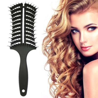 China Hot Sale Private Label Cushion Duct Hair Brush Styling Boar Bristle Detangling Curling Hair Brush For Women/Men Hair for sale