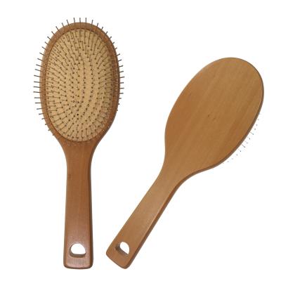 China Professional Custom Logo Natural Wood Paddle Brush Paddle Brush Tooth Scalp Massage Wide Hair Brush for sale