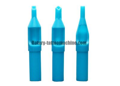 China Blue Color Tattoo Plastic Tips , Round Tip Needles For Beginners CE Approval for sale