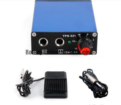 China Compact Tattoo Gun Power Supply , Tattoo Power Box TPN-021 Output 0-18 Voltage 1.5A Max for sale