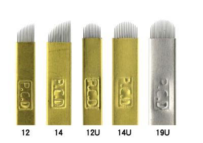 중국 0.25mm PCD Microblading 잎 반 영원한 수동 펜을 위한 메마른 문신 바늘 판매용