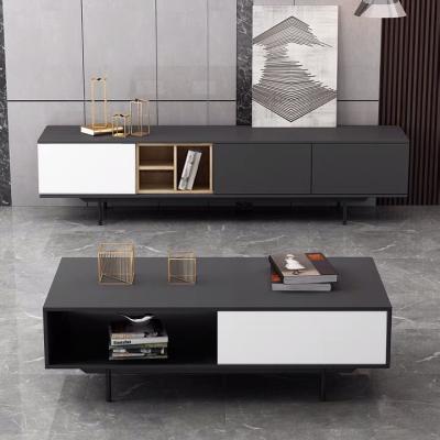 China Modern Wholesale Wooden Home Living Room Furniture TV Stand Coffee Table for sale