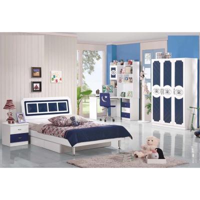 China Durable Modern Bedroom Furniture Set Double Kids Bed Wooden Kids wardrobe(UL-HE803) for sale