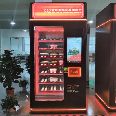 China Easy Use Small Vending Machine For Fresh Food Salad Sandwich With Convenience Online Payment for sale