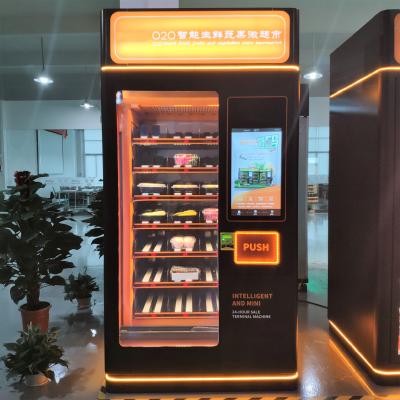 China Easy Use 24H Smart Fruit And Vegetable Vending Machine With LED Touch Screen for sale