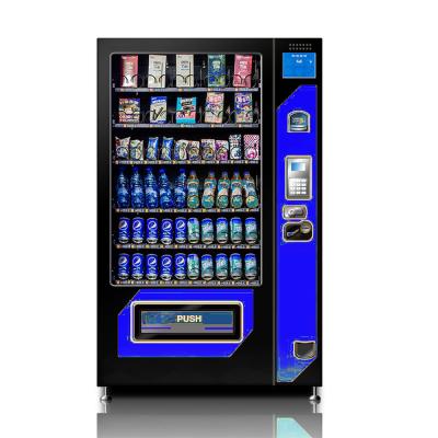 China Easy Use Remote Control Vending Machine Touch Screen Face-Swiping Face-Swiping Drink And Commercial Snacks Vending Machine for sale