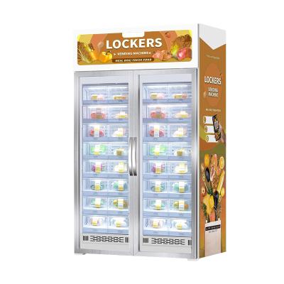 China Free Customized Success Packing Fridge Vending Machine Easy To Use For Fresh Food Fruits Cake Meal Box for sale