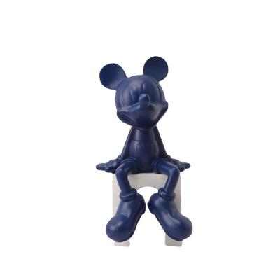 China Modern Simple Living Room Office Cartoon Bedroom China Soft Mickey Sculpture Resin Ornaments Children Room Decorations for sale