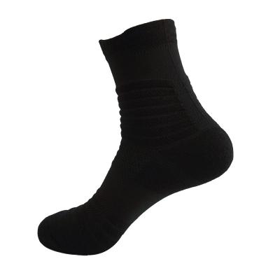 China Sustainable Sports Logo Basketball Socks Custom Made Terry High Top Socks Mens Pure Cotton Tube Running Socks for sale