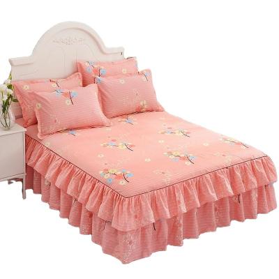 China King Size Floral Bedshe Bedding Set Disposable Bedspread Wedding Bedspread Sheet Mattress Cover Twin Queen for sale