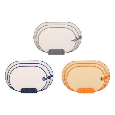 China Sustainable Multifunctional Plastic Cutting Board 3pcs Storage Chopping Board Set Custom Chopper For Kitchen Tool for sale