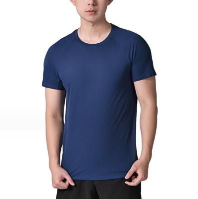 China Ice Silk Elastic Quick Drying Short Sleeves 2023 Customized oversized men's loose and comfortable elastic quick drying T-shirt fitness running yoga short sleeves for sale