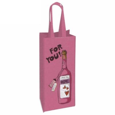 China Custom Logo Design Eco-friendly Hot Selling Reusable Ingenious Ingenious Gift Wine Tote Bag for sale