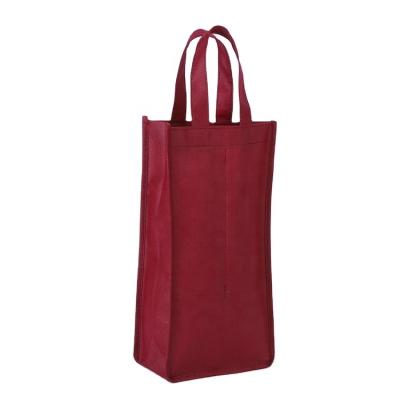 China Eco-friendly Custom Size PP Non Woven Bag Custom Printing One Bottle Wine Bag PP Gift Bag for sale