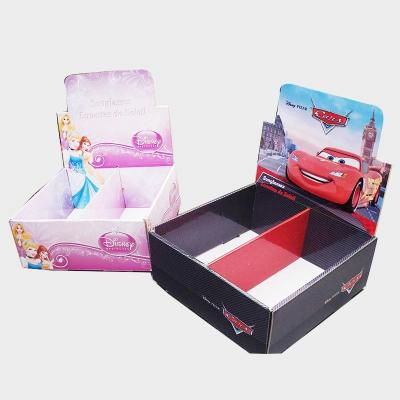 China OEM Handmade Cardboard Paper Printed Corrugated Counter Display Box / Toy Organizer for sale