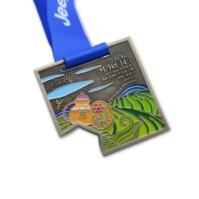 China China Design Your Own Gold 3D Award Blank Zinc Alloy Marathon Running Custom Metal Finisher Sport Medal for sale