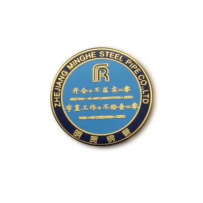 China China High Quality Custom Metal Craft Badge Company Slogan Enamel Lapel Pins Badge for sale