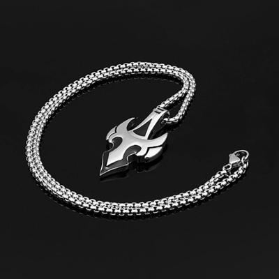 China Fashion men's creative pendant necklace European and American stainless steel fashionable wholesale necklace titanium steel jewelry for sale