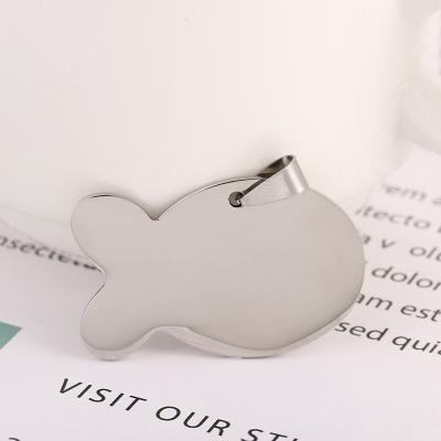 China Custom W&G Stock America W&G Small Metal Tag Tag Factory Price Embossed Metal Logo Laser Fish Dog Tag for sale