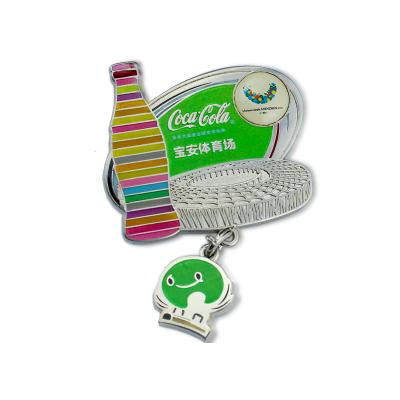 China China Sports Hard Color Enamel Brooch Center Advertising Pin for sale