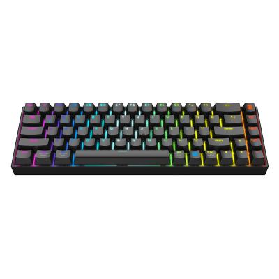 China Popular Custom Wireless Backlit Computer Radio 68 Keys RGB Mechanical Gaming Keyboard For Windows Mac Mechanical Keyboards for sale