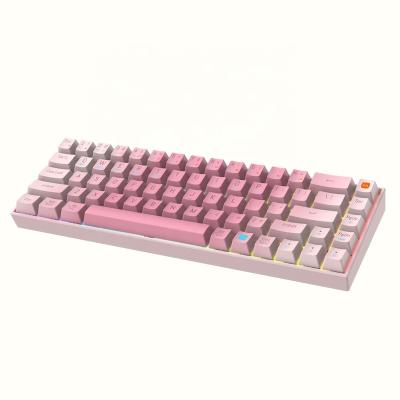 China 68KEYS RGB Anti-ghosting Mechanical Gaming Keyboard with BT 5.0 and 2.4Ghz Wireless and Wired Function with Charging Function for sale