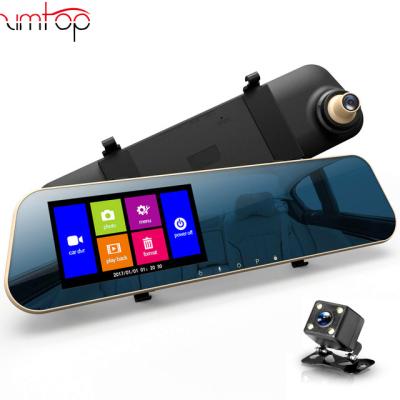 China Mirror Dash Cam 1080P H9 Blue Car Mirror Camera HD 4.3 Inch 150 Degree Wide Angle Touch Screen Car Black Box for sale