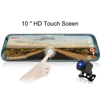 China OEM style 10 inch full screen car dvr rear view mirror camera H15 10inch streaming camera for sale