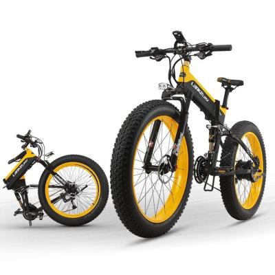 China LANKELEISI T750PLUS 1000w alloy fat tire bicycle snow electric bike 48v 14.5AH $amsung aluminum lithium battery for sale