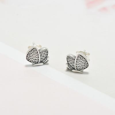 China Fine Jewelry Making Jewelry Gift Fashion Trendy Women's Earrings Sterling Silver Butterfly Earrings For for sale