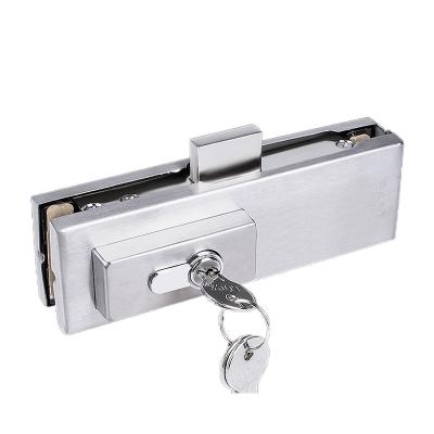 China Modern 304 Stainless Steel Glass Door Patch Fitting Accessories Fix Fitting Door Lock for sale