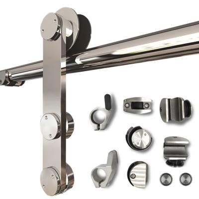 China Quiet Operation Stainless Steel Sliding Door System Bathroom Sliding Glass Door Accessories for sale