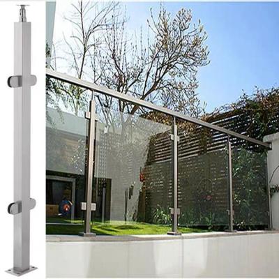 China Modern Frameless Stair Railing Stainless Steel Stair Railing For Outdoor Stairs for sale