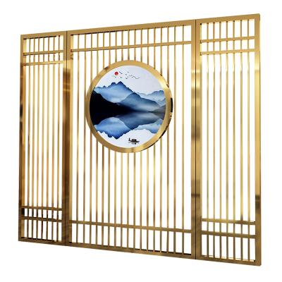 China CLASSIC simple style stainless room divider in Rose Gold for sale