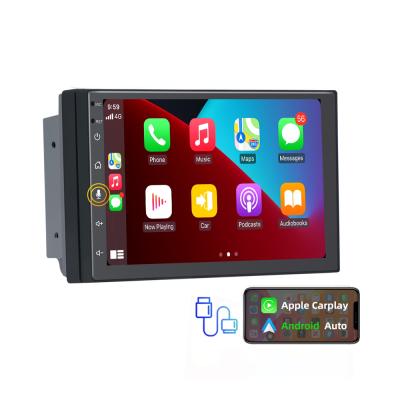 China Universal Car Radio 7Inch Stereo Double 2DIN Wired Car Multimedia AM/RDS BT Apple carplay/Android Auto DVD Player for sale