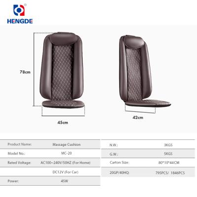 China Portable car home seat massage cushion and shiatsu massager for sale