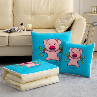 China Two-in-one Pattern High Quality Cushion Cartoon Soft Multifunctional Folded Pillow Cover The Folding Comforter Available For Four Seasons for sale